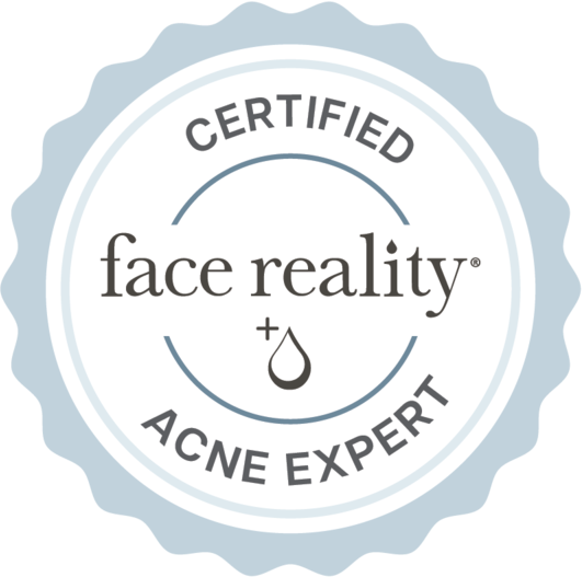 Face Reality Certified Acne Expert seal
